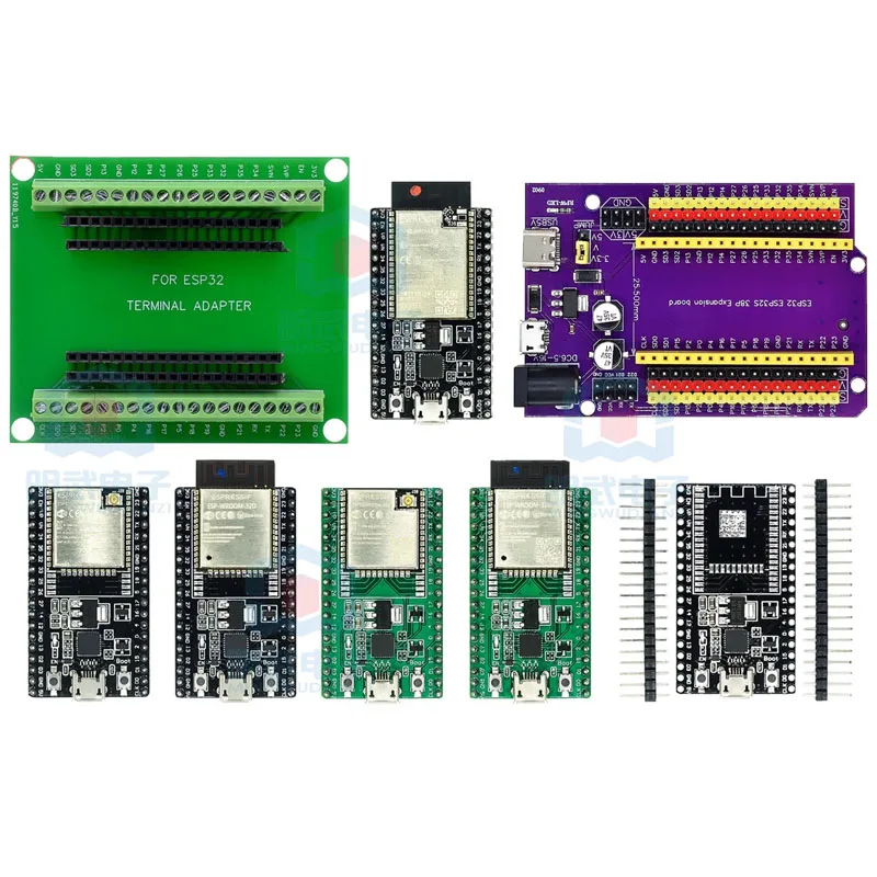 1~20Pcs ESP32-DevKitC Development Board ESP32 Backplane Can Be Equipped With WROOM-32D/32U WROVER Module Micro Type-C