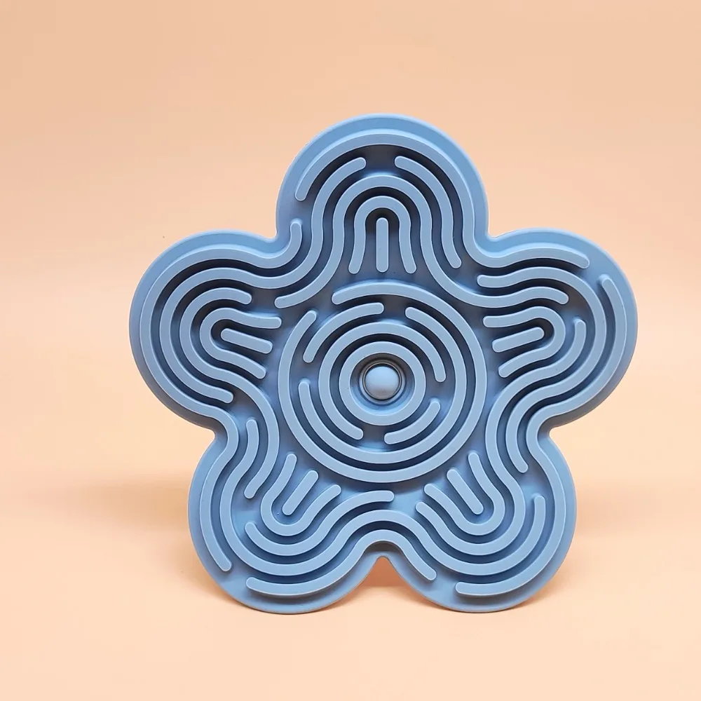 Bloemenvorm Sensorische Activiteit Board Stress Reliëf 18 Strings Fidget Pad Speelgoed Siliconen Autisme Sensorische Producten Voor Angst Adhd