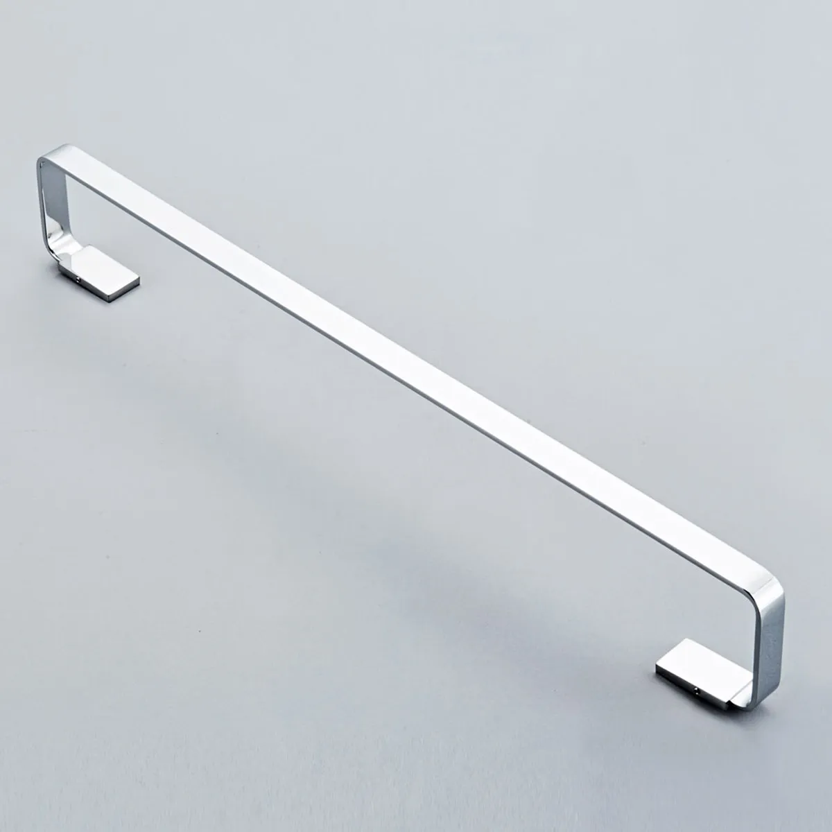 

57x8.6cm Silver Brass Towel Rack Wall Mounted Punch Design Multi-Functional Home Hotel Space Saver Rack