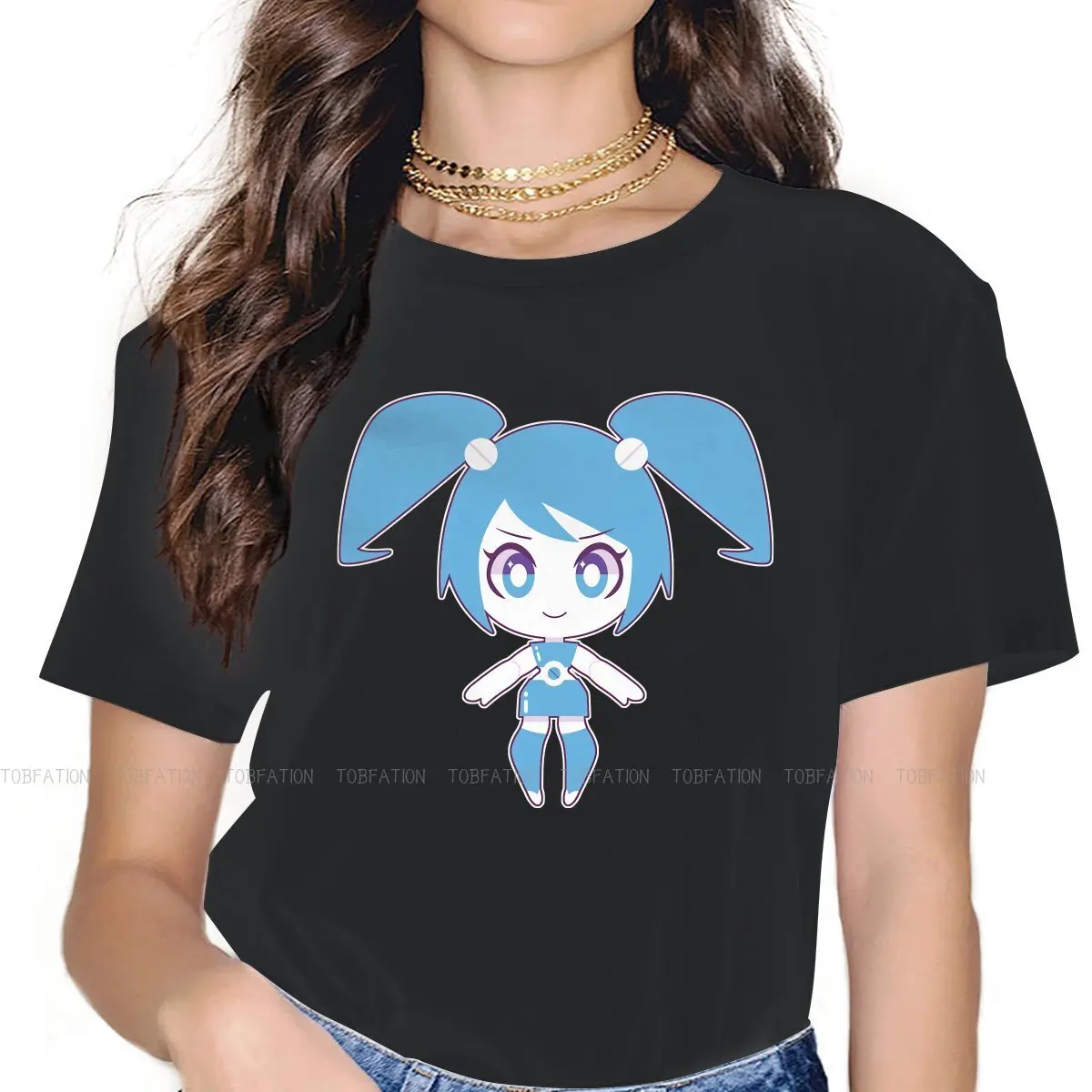 My Life as a Teenage Robot TShirt For Women  Tops Fashion Lady T Shirt 4XL Homme Print Loose