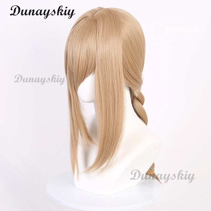 Aponia Cosplay Wig Anime Honkai Impact 3 Game Blonde Grey Mixed 70cm Long Braid Synthetic Hair With full bangs