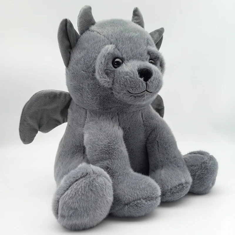 Pluszowy Miś Gargoyle - Mityczny Stróż, Pluszak z Rogami i Skrzydłami, Kolekcjonerska Lalka Pluszowa dla Dzieci i Dorosłych