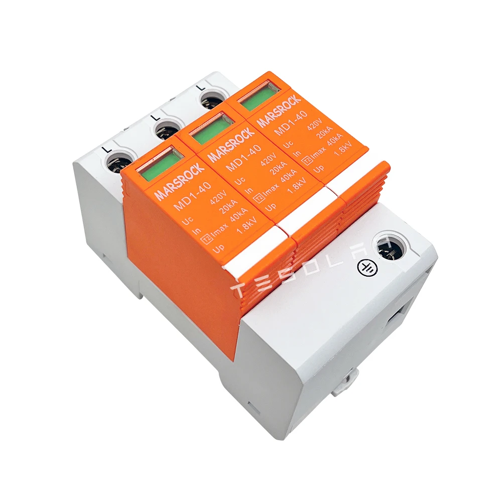 Imagem -02 - Imax 40ka ac Fase Protetor contra Surtos de Vento Dispositivo Protetor contra Surtos Dispositivo Protetor Spd 420v