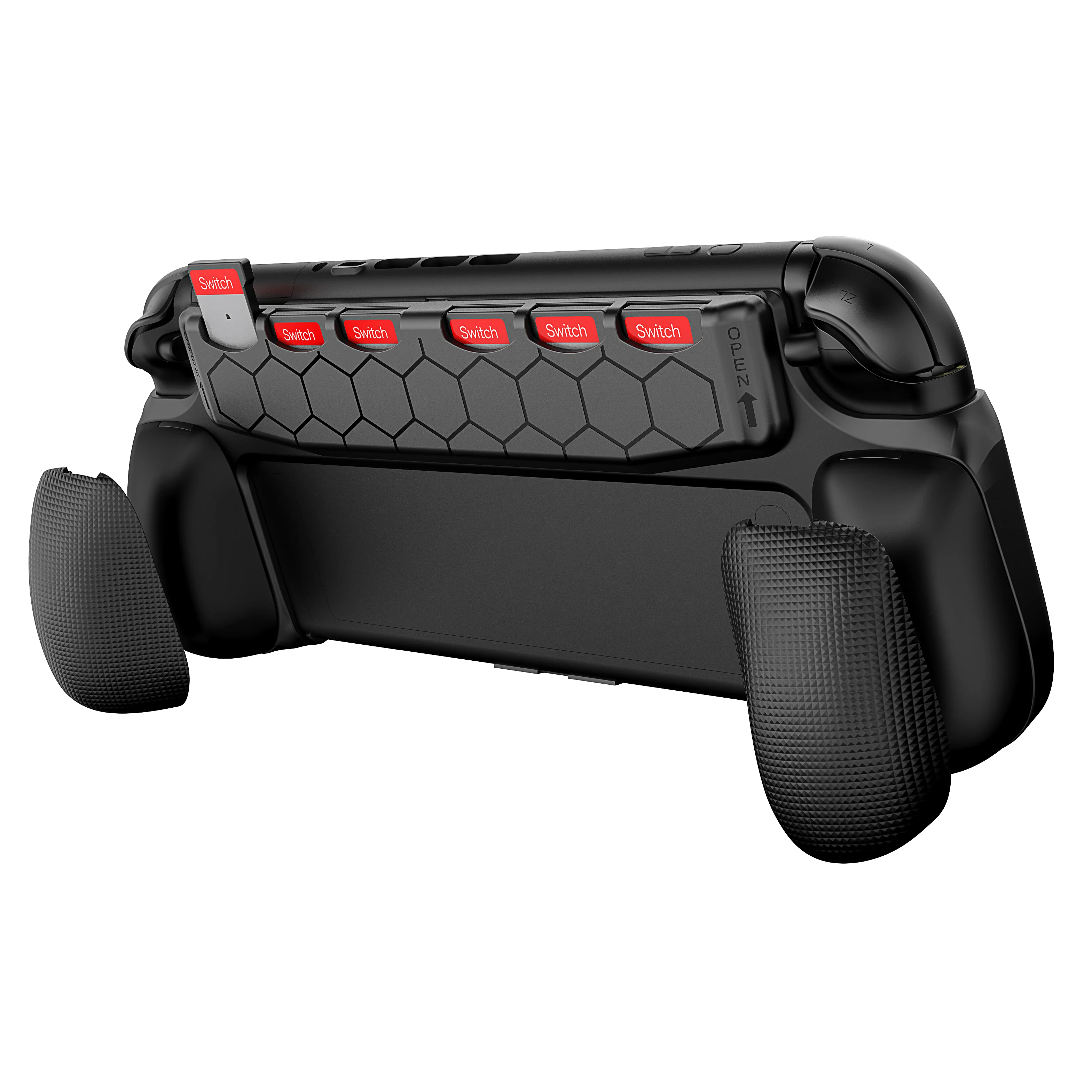 TPU-Handgriff STK-S2B02 für Switch 2-Konsole mit ergonomischem Design, Spielkartenetui und 2 zusätzlichen Griffpolstern