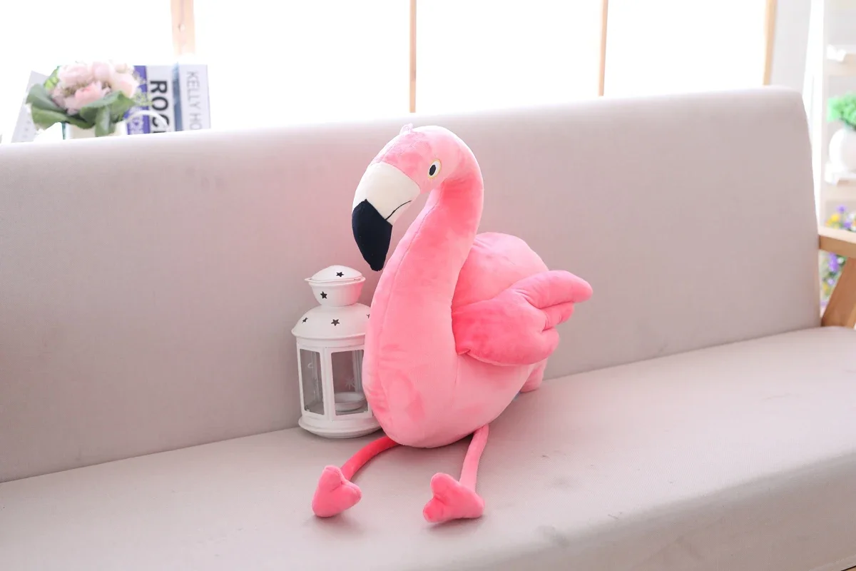 Realistyczna Flamingo pluszowa zabawka miękki pluszowy wypchane zwierzę Flamingo poduszka Kawaii Peluche dekoracja pokoju prezent urodzinowy dla