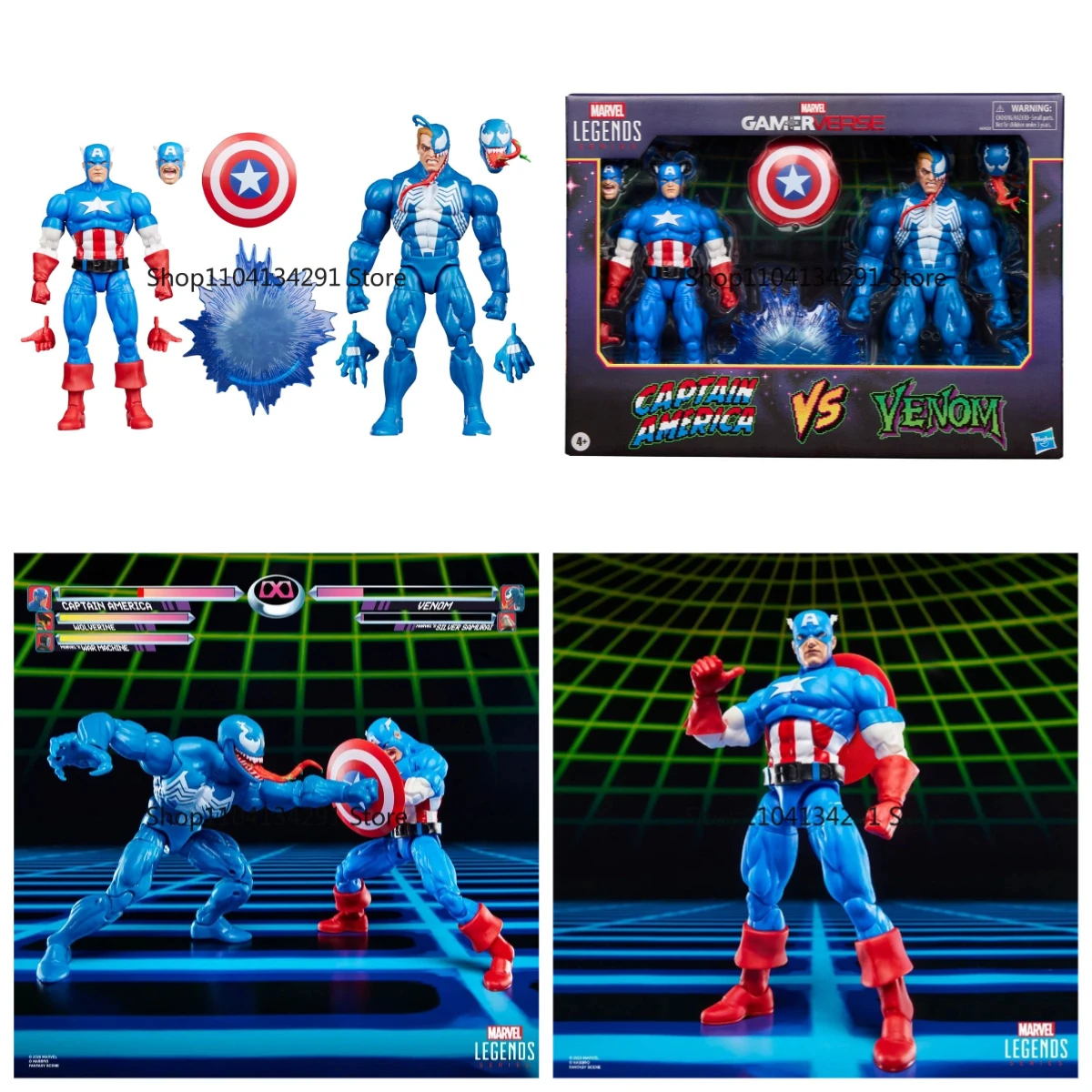 

Original Marvel Legends Gamerverse MVC Captain America VS Venom 2pack Deluxe Exclusive 6" Action Figure