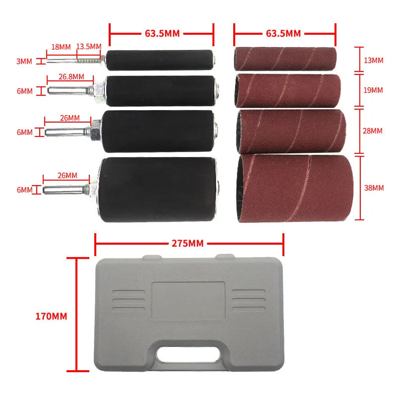 Set di anelli di levigatura da 20 pezzi Accessori per smerigliatrice elettrica Anello di carta abrasiva combinato Testa di molatura per lucidatura di metalli in legno