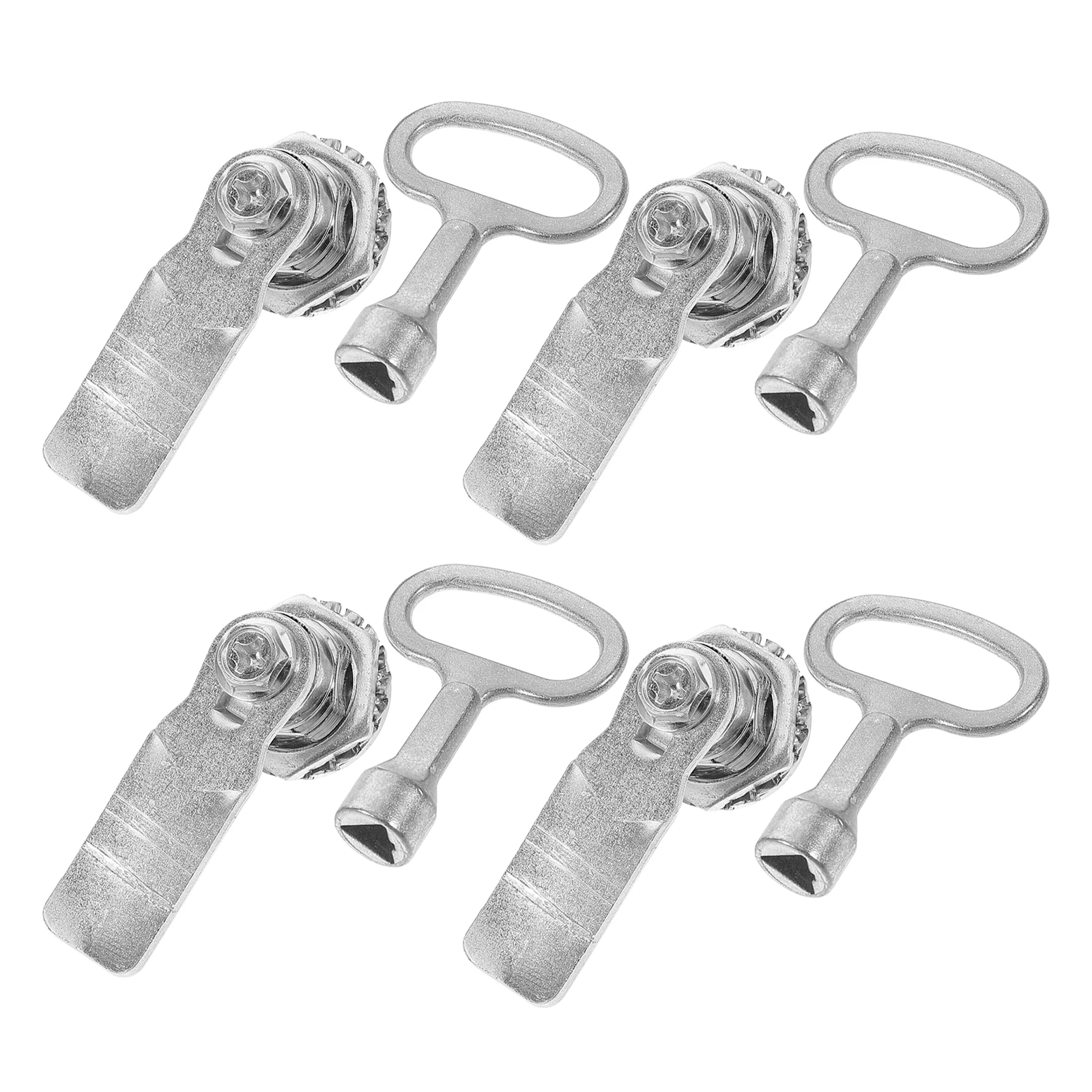 

4 Pcs Trash Can Locks Metal Dustbin Keys for Outdoor Waste Bins Litter Cans Compost Key Recycling Lid Control Cabinet