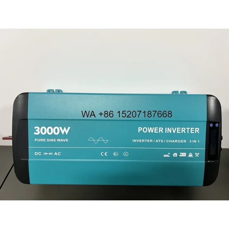 Wmwmnu 3000W Pure Sine Wave Inverter Solar Power Hybrid Charger 48V to 220V for Office