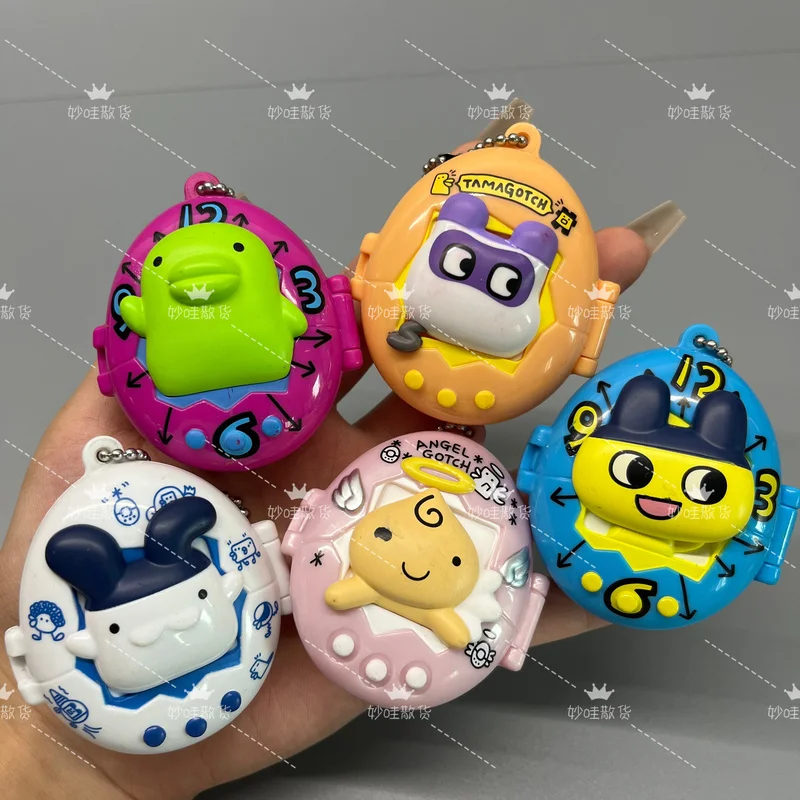 In Stock Bandai Tamagotchi Storage Box Charm Set P1 P2 Hanging Collecton Decorations Keychains Ornaments Model Toy Gifts