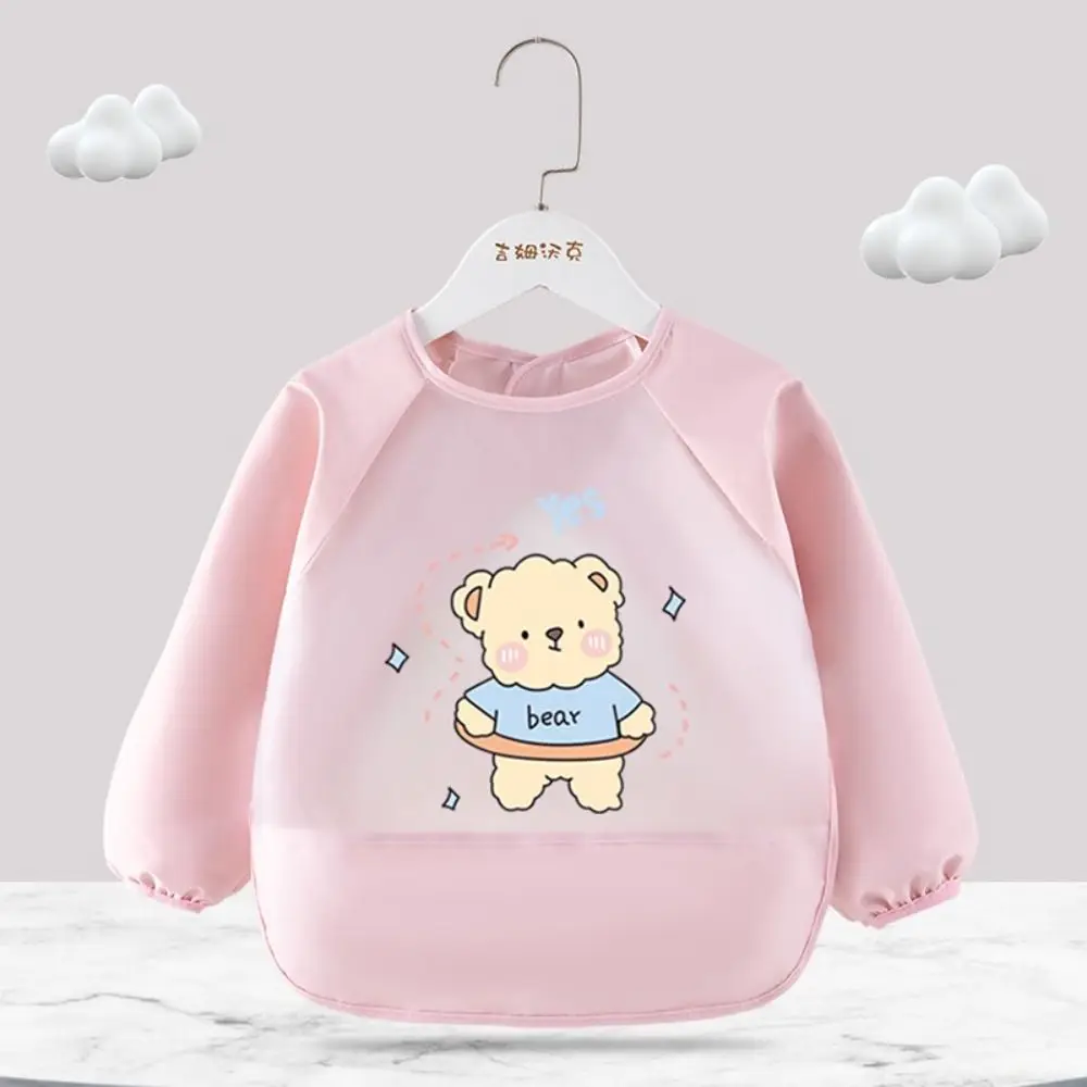 

Waterproof Baby Feeding Bib Dirt Proof Long Sleeved Saliva Towel Burp Apron No-Wash Drool Towel Baby Bib Burp Clothes