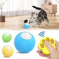 Interactive Smart Cat Toy Remote Control LED Rolling Ball USB Rechargeable