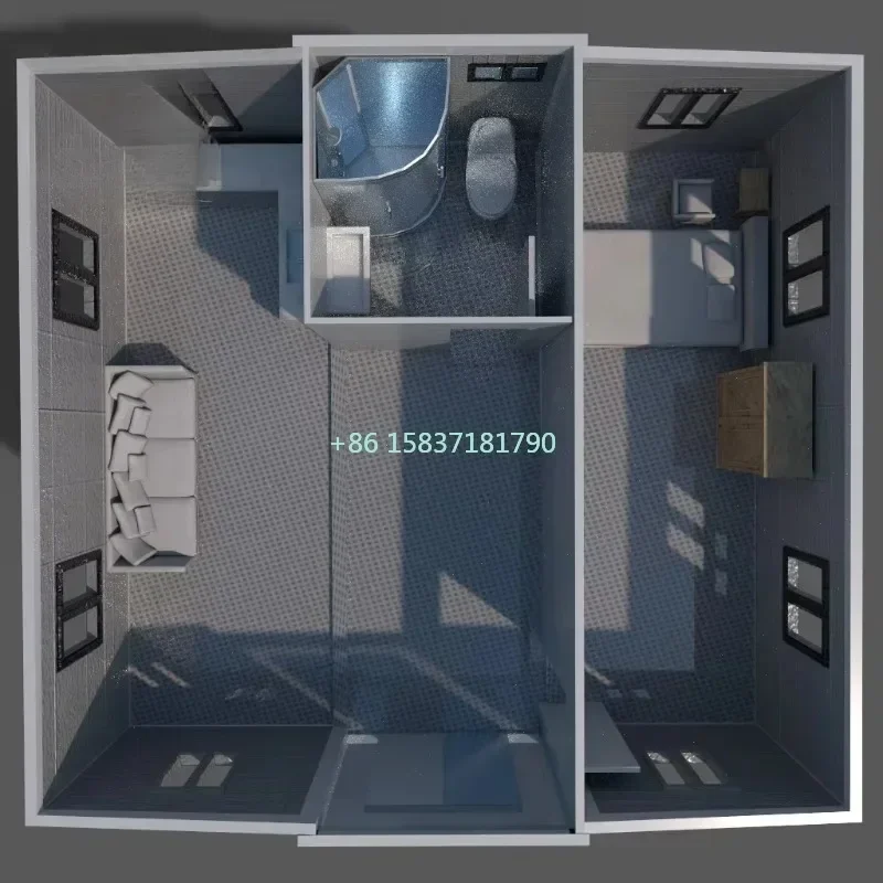 Hot Sale Mobile Container House Tiny Home Customized European Prefab House Low Cost Modular Prefab Folding House For Spain