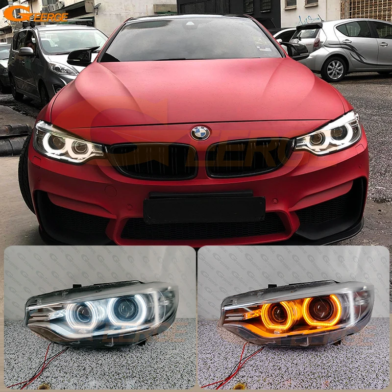 For BMW 4 Series F32 F33 F36 F82 F83 M4 2013 2014 2015 2016 Excellent Ultra Bright DTM Style Led Angel Eyes Kit Halo Rings