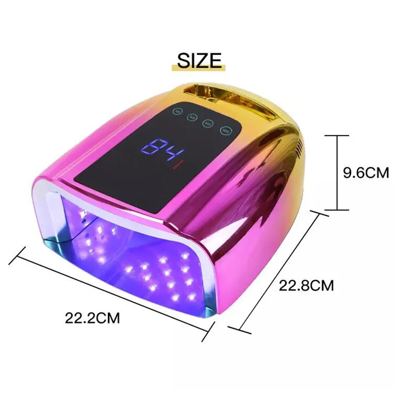 2022 New Rechargeable Nail Lamp with Handle Cordless Gel Polish Dryer LED Light for Nails Wireless Nail UV LED Lamp