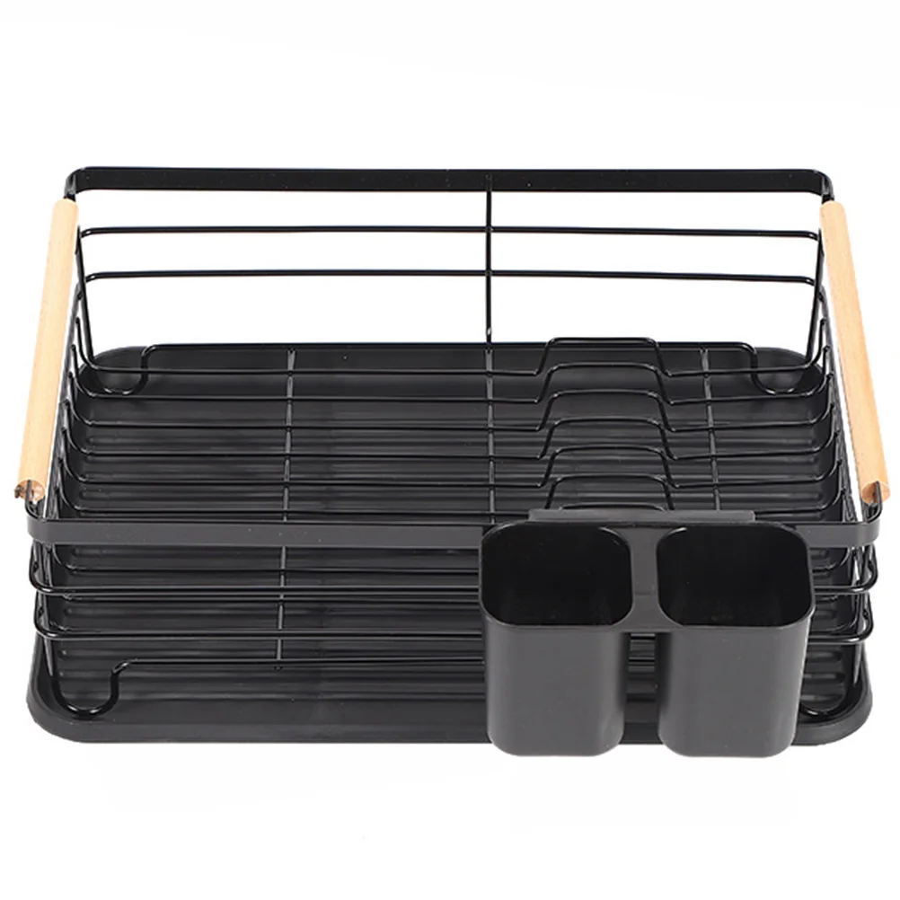 

Kitchen Dish Rack Chopsticks Storage Utensil Drainer Countertop Organizer Tableware Holder Iron Drying Bowl