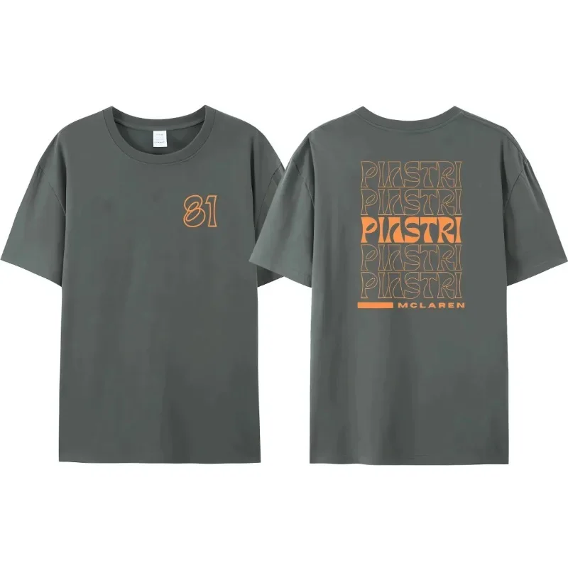

Новинка 2023 года, мужская гоночная футболка с 8 буквами F-1 Oscar Piastri 81 с принтом F Racing 1 Fan, женская повседневная хлопковая футболка в стиле Харадзюку