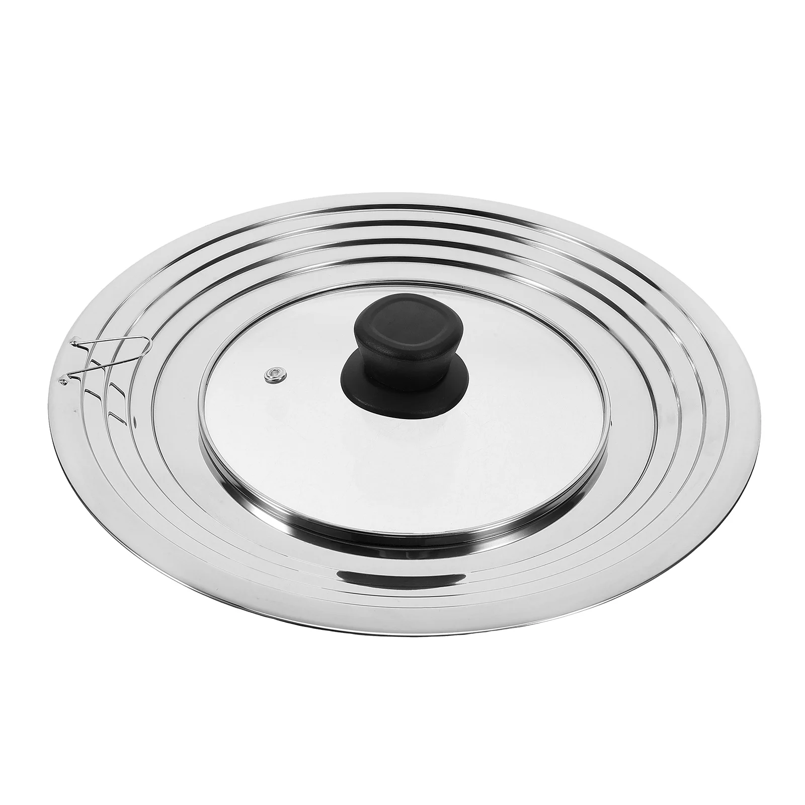 

Universal Glass Pot Cover with Stainless Steel Edge Shatter Resistant for Pans Pots Wok Leak Proof Cooking Lid Replacement