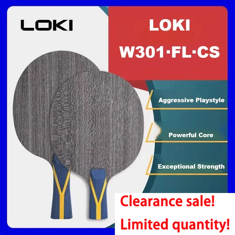 

Настольный теннисный ракетка LOKI W301 OFF+ с 7-слойным карбоновым основанием, одобренная Ван Хао, профессиональная ракетка для настольного тенниса