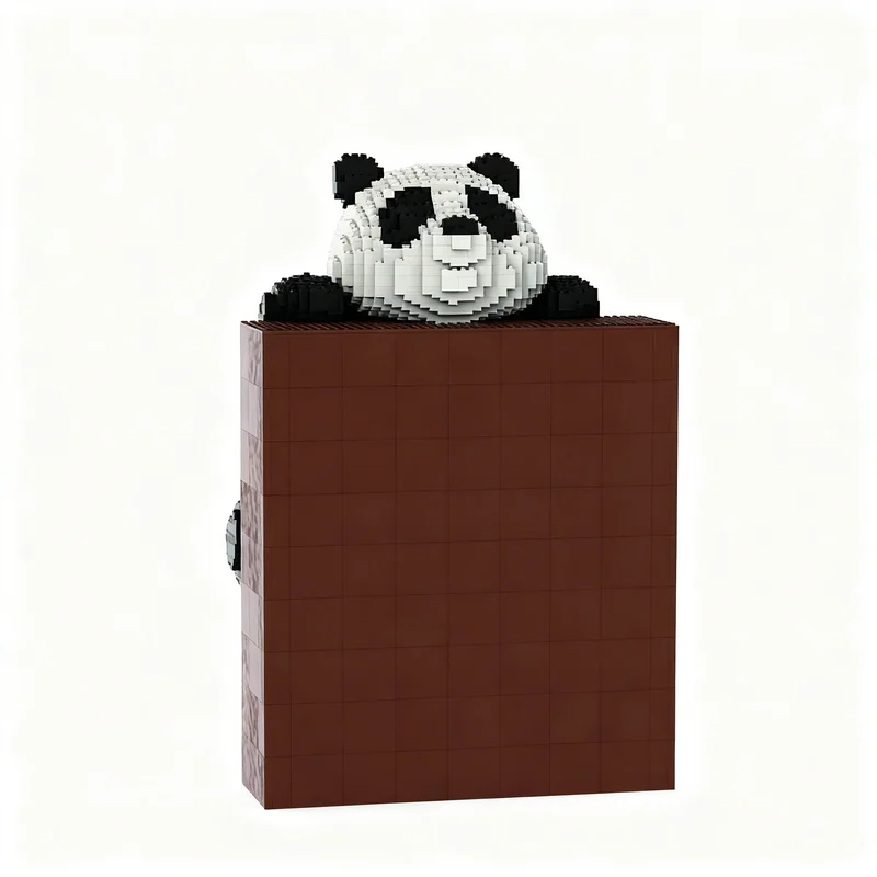 4445pcs MOC Sculptures Climbing Pandas Model Building blocks Architecture toys Christmas gifts Education Assemble idea DIY Kids
