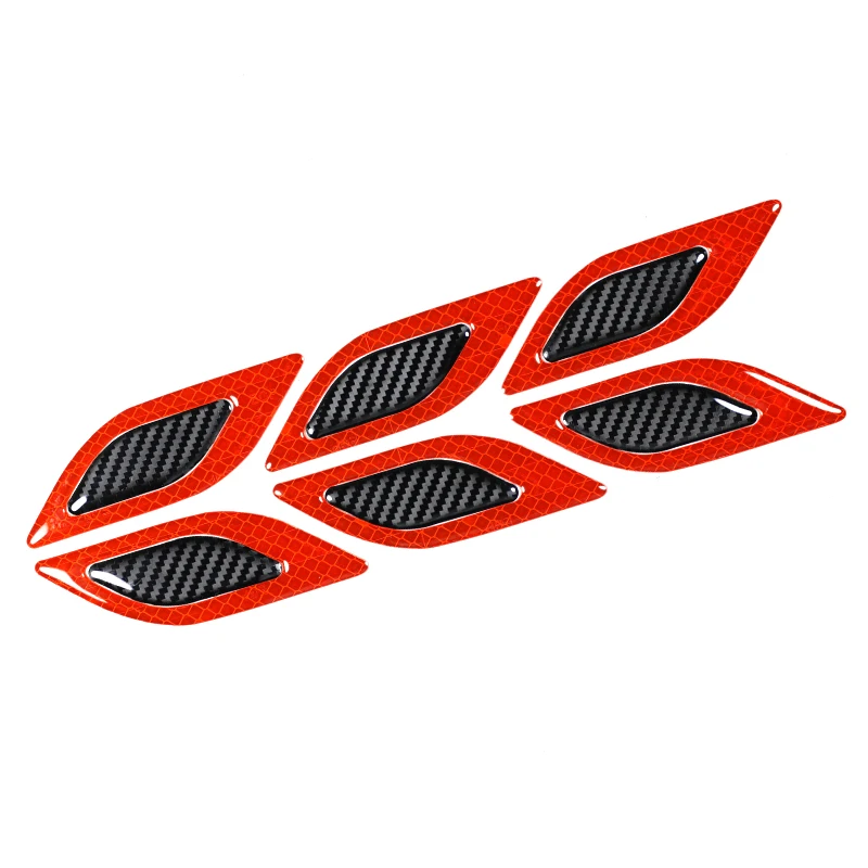 Car Reflective Stickers Super Reflective Rearview Mirror Trim Stickers Car Anti-Collision Strips Reflective Stickers