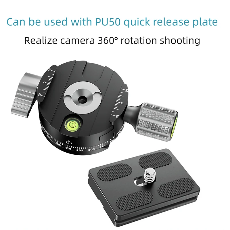 360 Degree Rotate Panoramic Shooting Camera Clamp Quick Release Clamp Camera Mount Clip Arca Swiss Tripod Plate Adapter