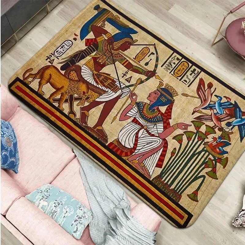 Ancient Egypt Egyptian Door Mat Home Decor Non-slip Kitchen Rugs Washable Corridor Entrance Floor Carpets for Bathroom Hallway