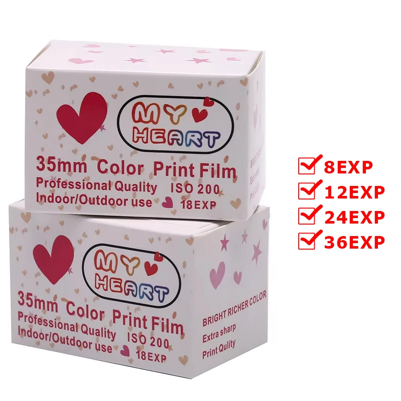 Loving Heart 135mm 35mm Color Print Film 135 Format Retro Camera Lomo Holga Dedicated ISO 200, fit for H35 M35 M38 F9