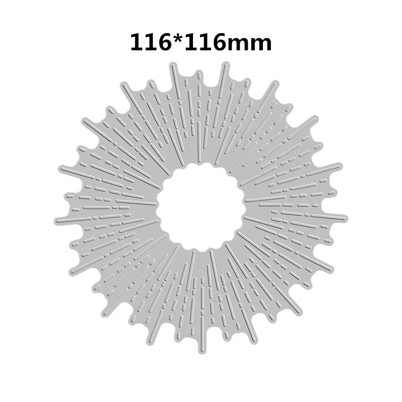 Foiled Burst Hot Foil Plate New 2023 Metal Cutting Dies Scrapbooking For Paper Making Embossing Frame Card no Stamps