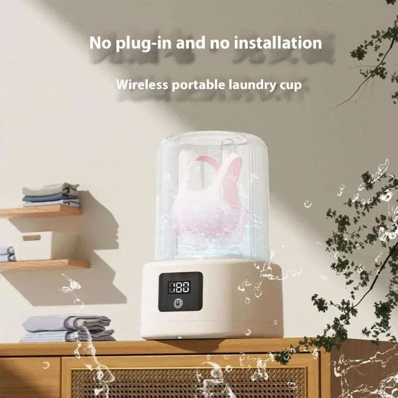 918D防水服洗濯機充電式バッテリー運転ランドリーカップ洗濯機のベビー服下着用