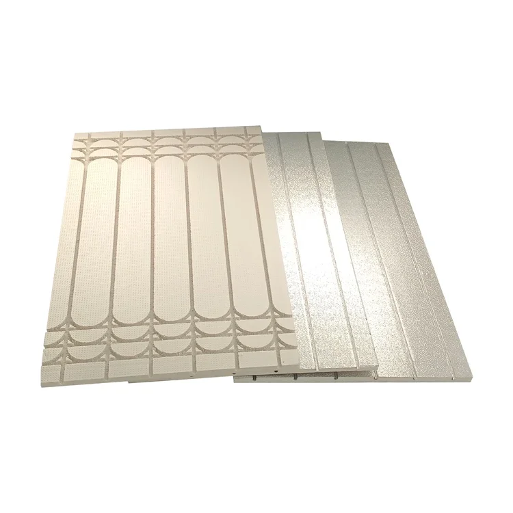 aluminum grooved floor insulation board xps under heating