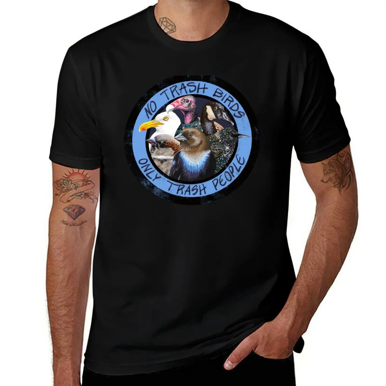 No Trash Birds T-Shirt t shirt men 100% cotton luxury brand T-Shirt