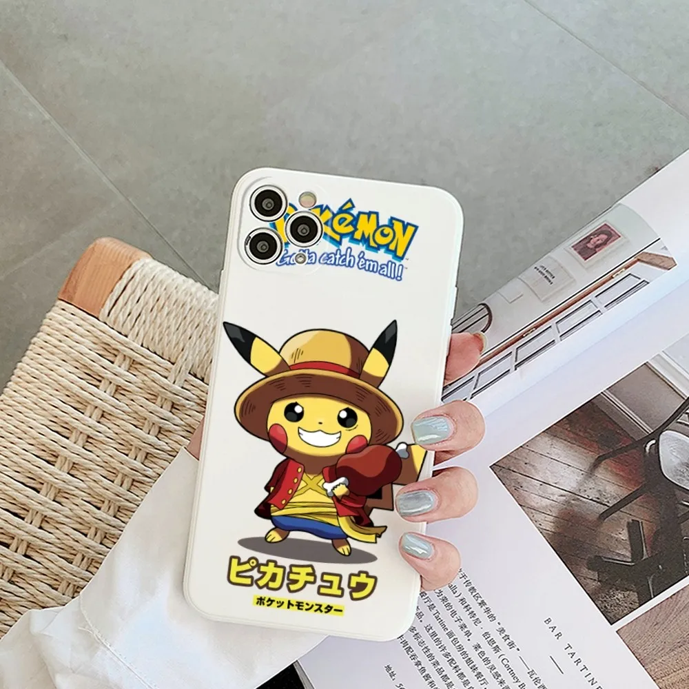 pokmon cartoon Phone Case for iphone 15 14 11 12 13 PRO MAX X XS mini 7 8 PLUS Se 2020 White cover