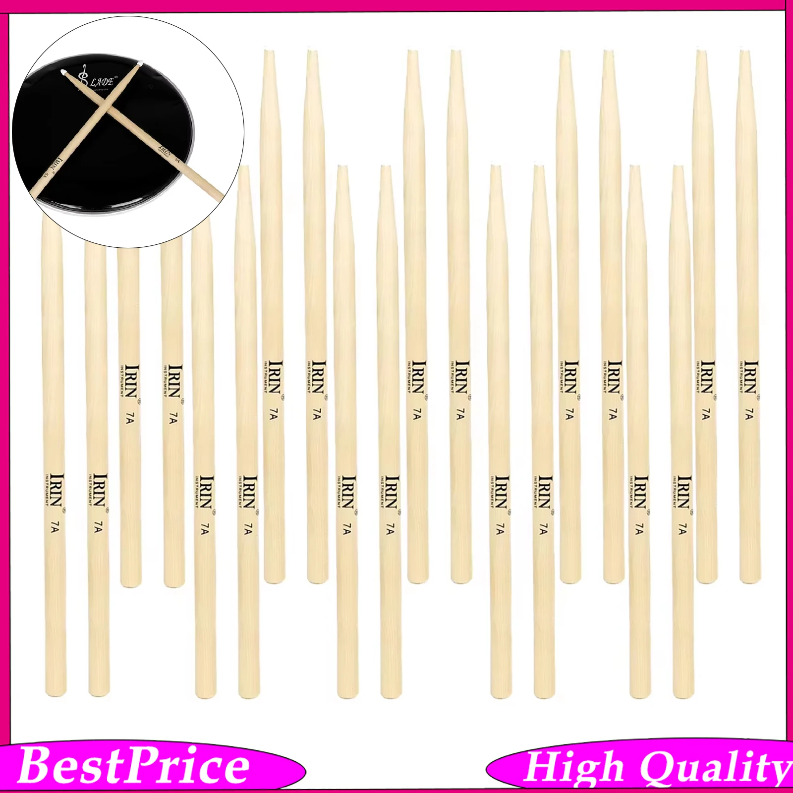 Drumsticks 5A Maple - IRIN MD148 5A Maple Drum Sticks