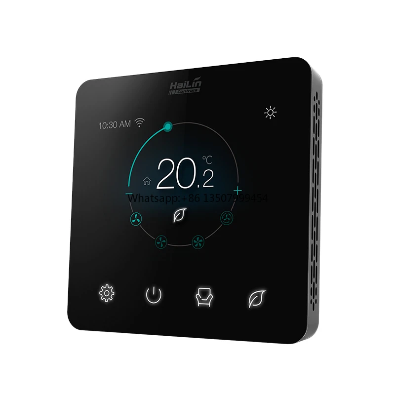 

Color Touch Screen Smart Wi-Fi Thermostat for FCU+Hydronic Floor Heating 220V AC Flush Mounting Tuya App Vivi D Series