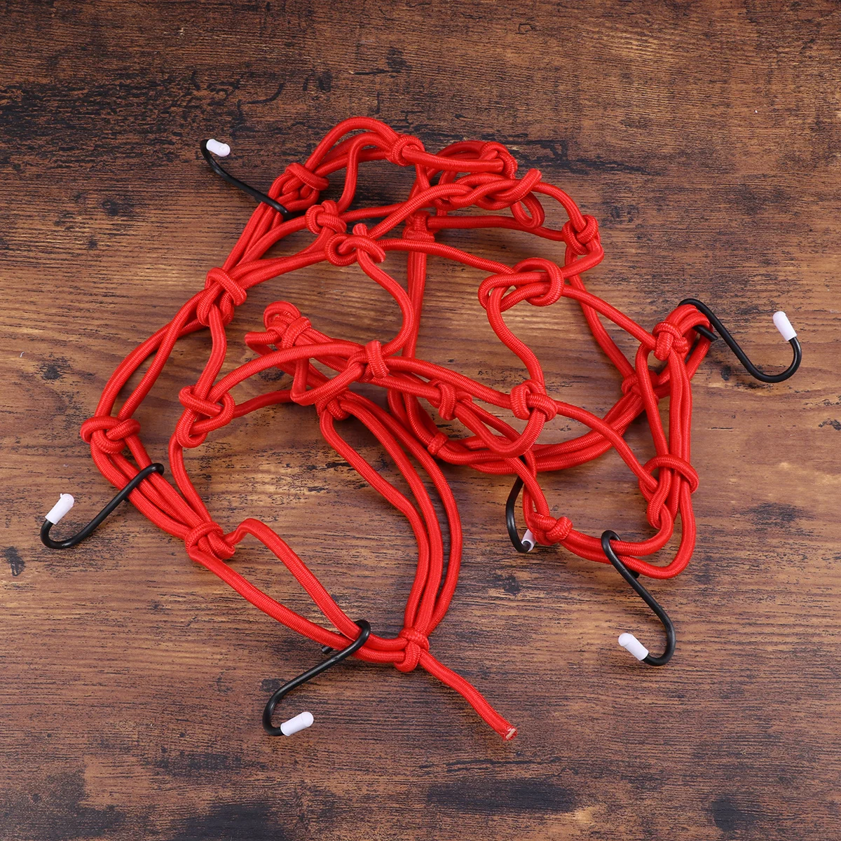 

Red Rear Frame Net Cover Heavy Duty Rubber Band Elastic Luggage Net For Motorcycle Truck Roof Rack Storage Durable Hook