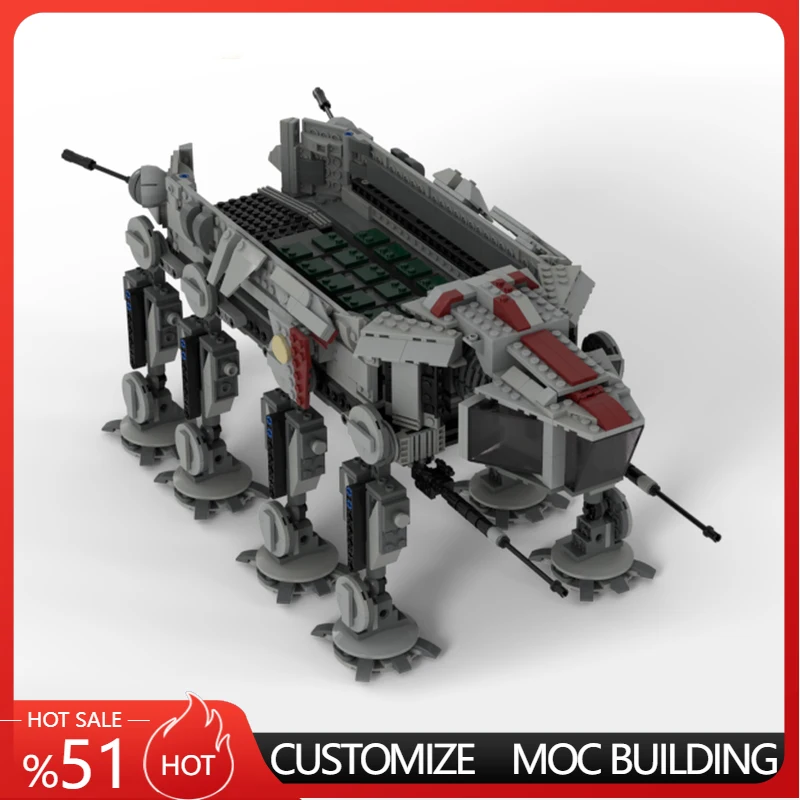 1339 pièces Star Battle Sci-Fi Heavy Open-Terrain Carrier MOC, blocs de construction modulaires personnalisables, jouet éducatif DIY, cadeau de Noël