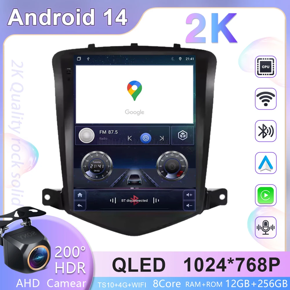 

9.7 inch Head Unit Multimedia Video Player For Chevrolet Cruze J300 2008 - 2012 GPS Navigation Android Auto Carplay No 2din DVD