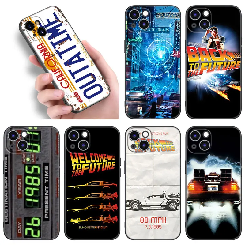 Movie Back To The Future Phone Case For Apple iPhone 12 13 Mini 11 14 Pro XS Max 6S 6 7 8 Plus 5S X XR SE 2020 2022 Black Cover