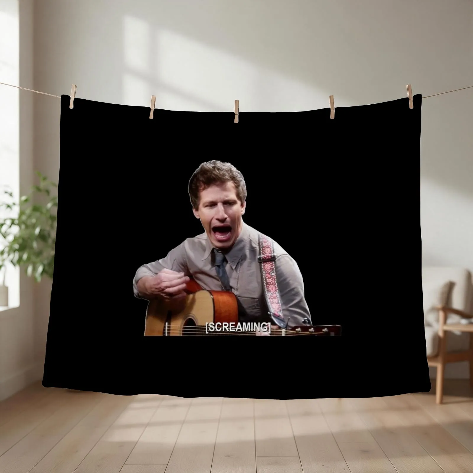 Jake Peralta Screaming Throw Blanket couch cozy soft plush fuzzy picnic outdoor blanket
