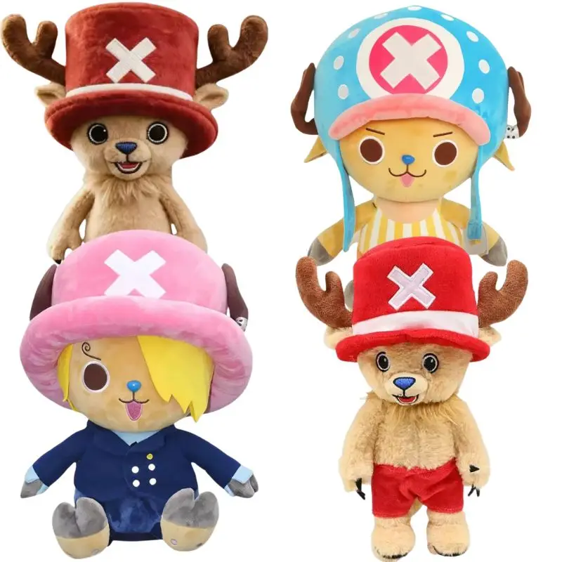 

One Piece Plush Toys Monkey D Luffy Ace Law Soft Stuffed Dolls Tony Tony Chopper Cos Sanji Sabo Buggy Birthday Gift 8/12 inches
