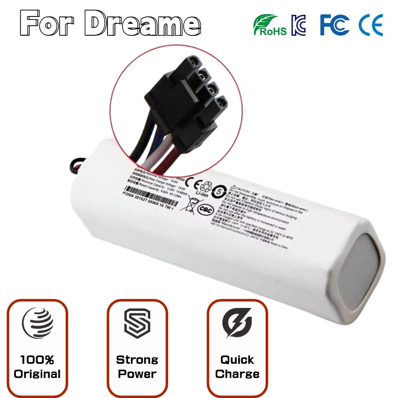 

Original 14.4V Robotic Vacuum Cleaner Replacement Battery For Dreame F9 D9 L10 Pro Plus RLS3 RLS5 RLS5L RLS5D Accessories Parts