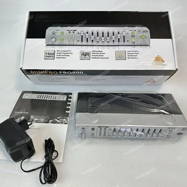 

FBQ800 Compact 9-Band Graphical EQ EQ, Feedback Suppressor, Anti-Howl Processor