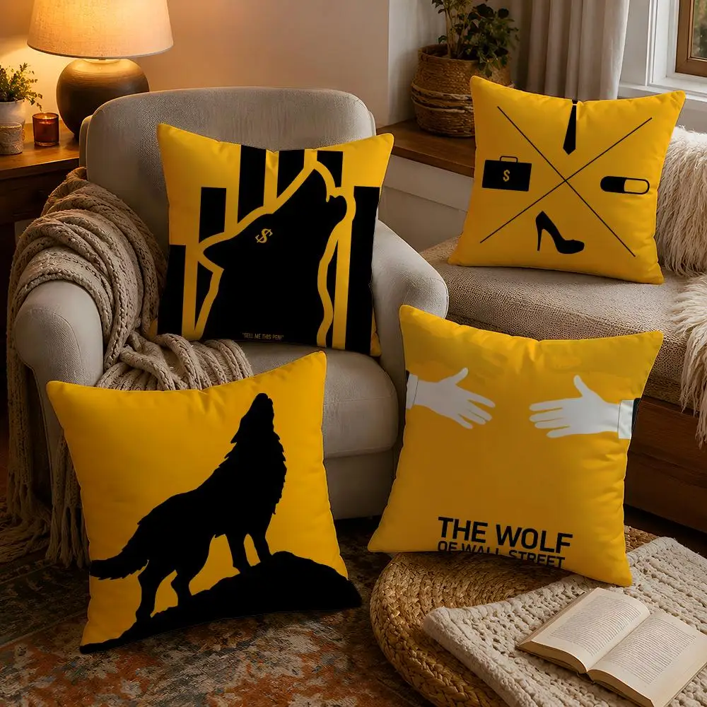 The Wolf Of Wall Street Cushion Cover Soft Plush Cushion Cover Double Print And Invisible Zipper For Sofa Home Car Use