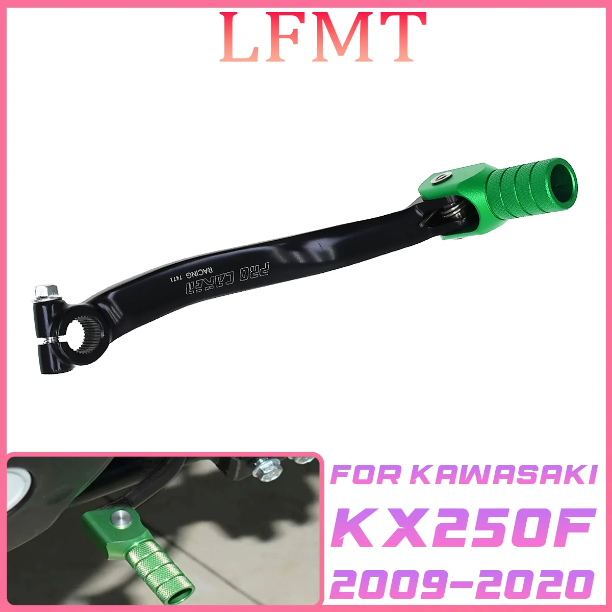 

Motocross CNC Gear Shift Lever For Kawasaki KX250F KX450F KX60 KX80 KX85 KX100 KX250 KX450 KX450X KLX450R KX250F 450F 2003-2023