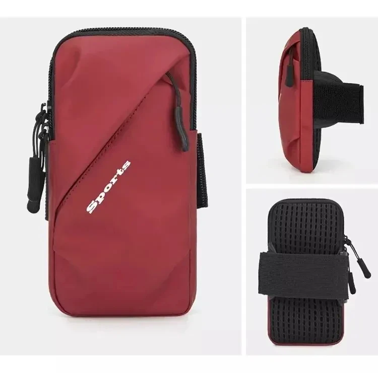 Running Phone Holder Jogging Bags for iPhone Samsung Universal Waterproof PU Sports Armband Phones Arm Bag Running Accessory image 5
