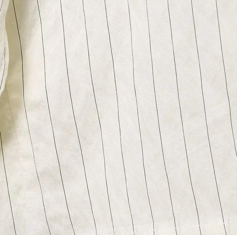 Spring Autumn Women Shirt Gentle Versatile Loose Fit Vertical Striped Split Lapel Long Sleeve Casual Blouse Top