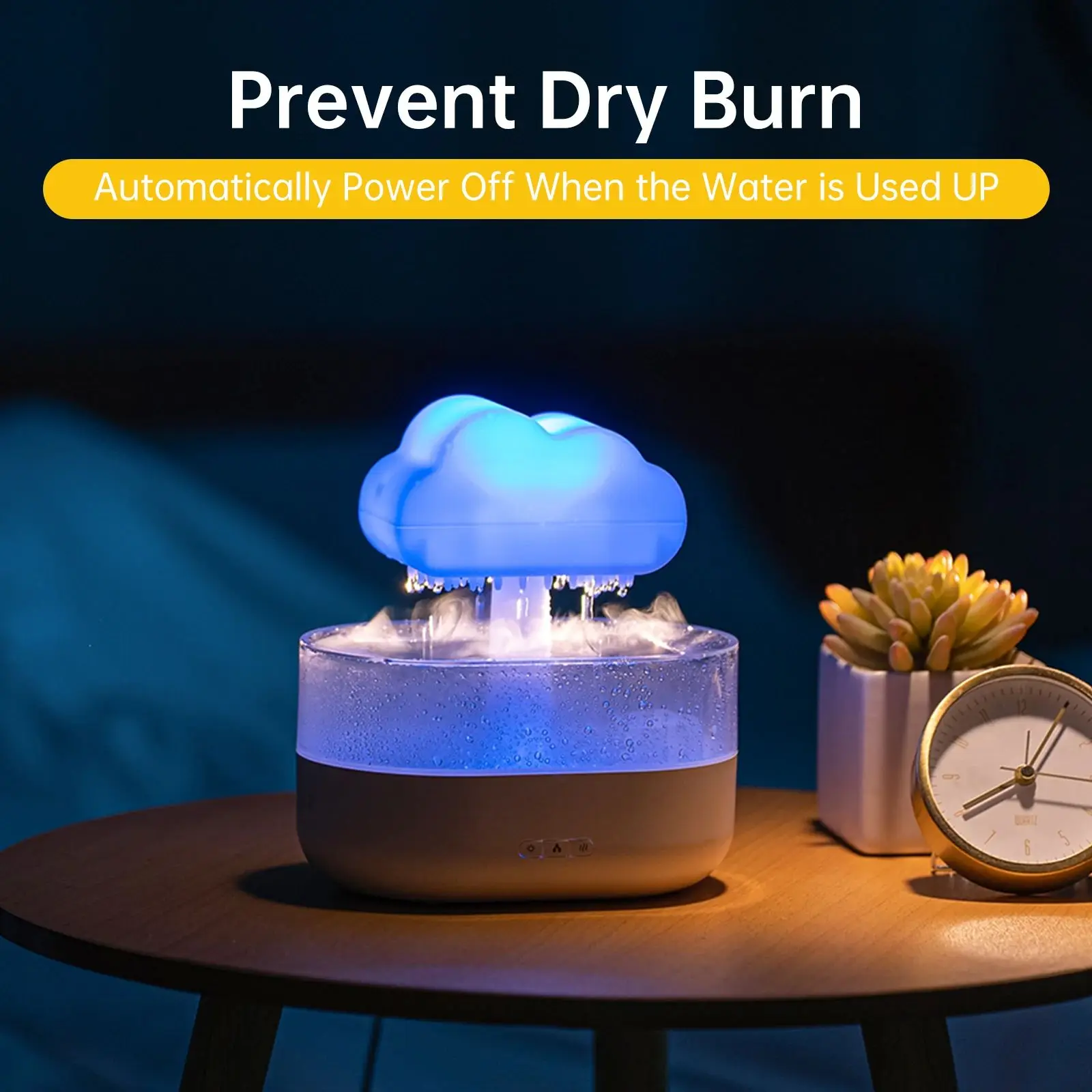 VISSKO Rain Clouds Aroma Diffuser Zen Raindrops Air Humidifier Essential Oil Diffuser USB Desktop Ultrasonic Sprayer  For Home
