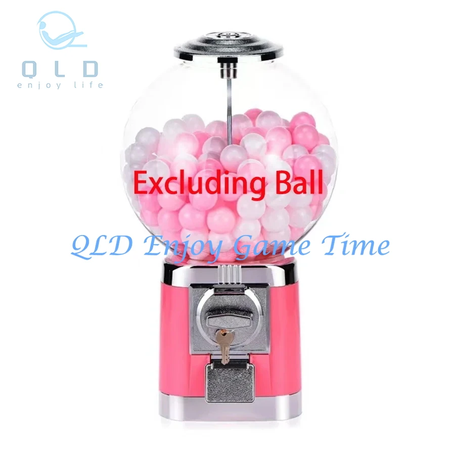 High Quality Coin Operated Gumball Capsules Vending Machine, 28-35mm Ball Toy ATM, Coin Bank Function, Base Support