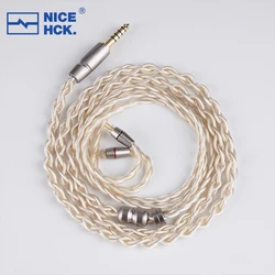 NiceHCK LightLove 7N Silver Plated High Conductivity Copper+Alloy Copper Upgrade Cable 3.5/2.5/4.4 MMCX/2Pin for Bravery Winter